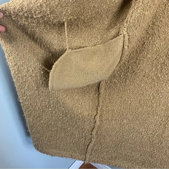 Dynamite Womens Sherpa Fuzzy Duster Cardigan Sweater Coatigan Brown Pockets M L - Picture 10 of 13